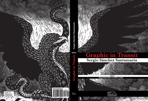 cover of Graphic in Transit, black and white drawing of an eagle