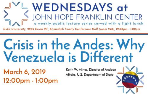 flyer for keith mines talk on Venezuela