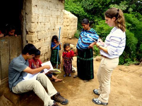 Duke global health students doing fieldwork in Guatemala