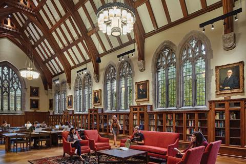 Duke library, reading room
