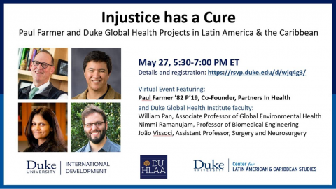 flyer for event with Paul Farmer and Bill Pan